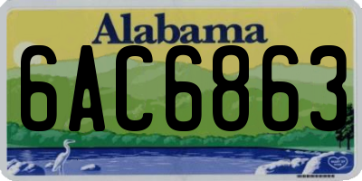 AL license plate 6AC6863