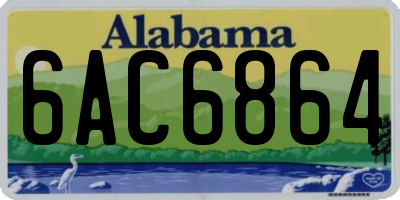 AL license plate 6AC6864