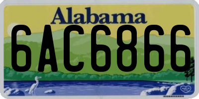 AL license plate 6AC6866