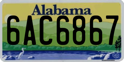 AL license plate 6AC6867