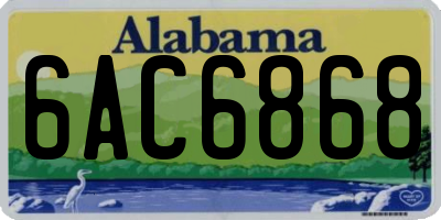 AL license plate 6AC6868