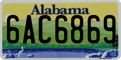 AL license plate 6AC6869