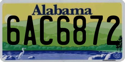 AL license plate 6AC6872