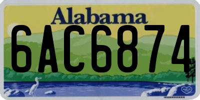 AL license plate 6AC6874