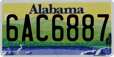 AL license plate 6AC6887
