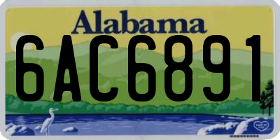AL license plate 6AC6891