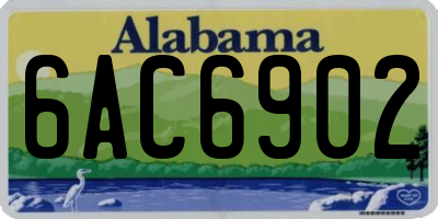 AL license plate 6AC6902