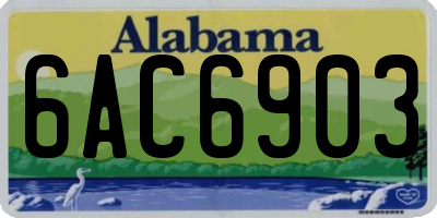 AL license plate 6AC6903
