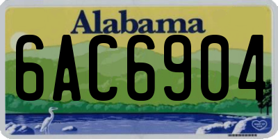 AL license plate 6AC6904