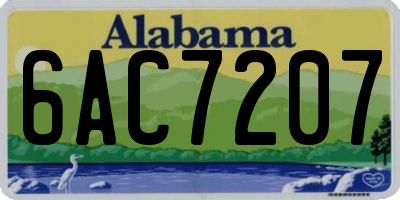 AL license plate 6AC7207