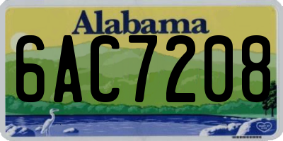 AL license plate 6AC7208