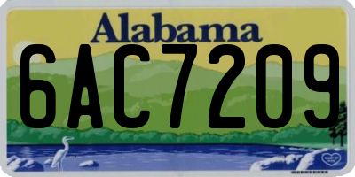 AL license plate 6AC7209