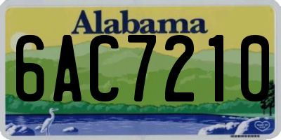 AL license plate 6AC7210