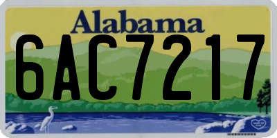 AL license plate 6AC7217