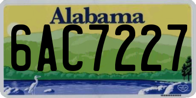 AL license plate 6AC7227