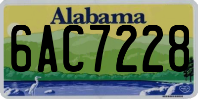 AL license plate 6AC7228