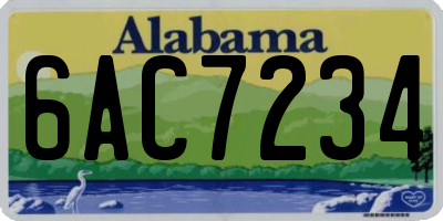 AL license plate 6AC7234