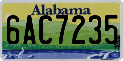 AL license plate 6AC7235