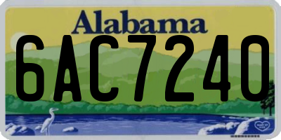 AL license plate 6AC7240