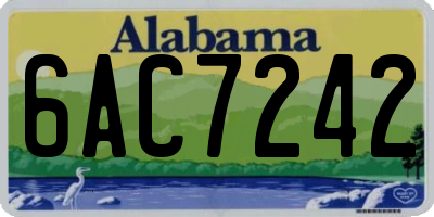 AL license plate 6AC7242