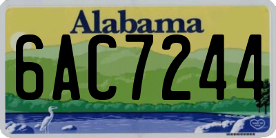 AL license plate 6AC7244