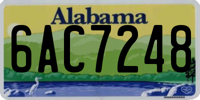AL license plate 6AC7248