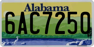 AL license plate 6AC7250