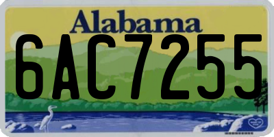 AL license plate 6AC7255