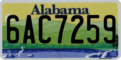 AL license plate 6AC7259