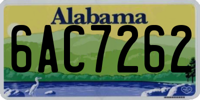 AL license plate 6AC7262