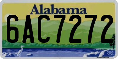 AL license plate 6AC7272