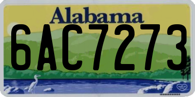 AL license plate 6AC7273