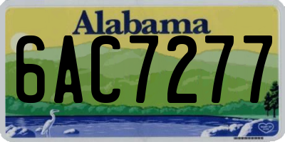 AL license plate 6AC7277