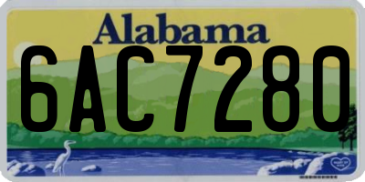 AL license plate 6AC7280