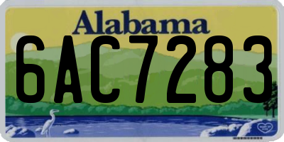 AL license plate 6AC7283