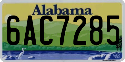 AL license plate 6AC7285