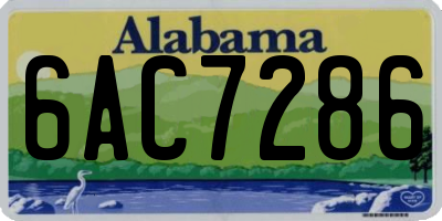 AL license plate 6AC7286