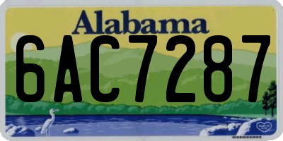 AL license plate 6AC7287