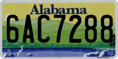 AL license plate 6AC7288