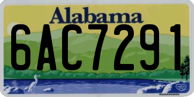 AL license plate 6AC7291