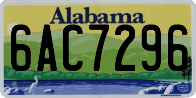 AL license plate 6AC7296