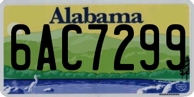 AL license plate 6AC7299