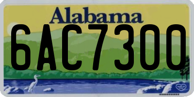 AL license plate 6AC7300