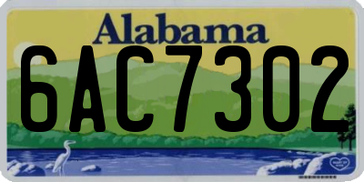 AL license plate 6AC7302