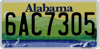 AL license plate 6AC7305