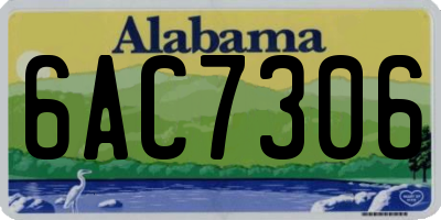 AL license plate 6AC7306