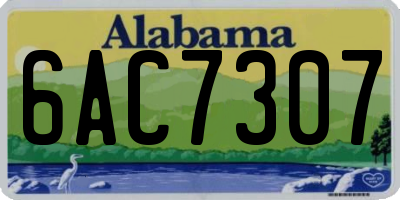 AL license plate 6AC7307