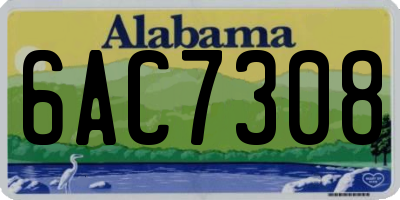 AL license plate 6AC7308