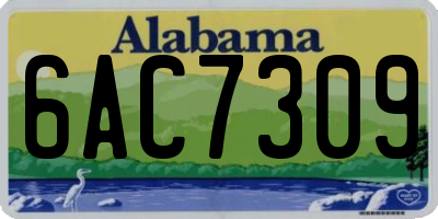 AL license plate 6AC7309