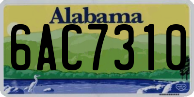 AL license plate 6AC7310